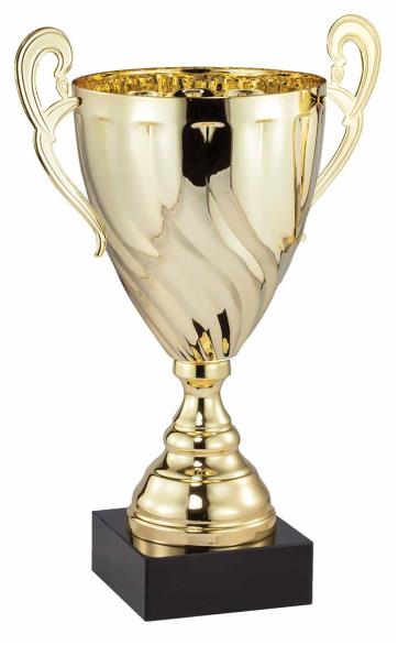Gold or Silver On Top Awards Gold and Silver Metal Trophy Cup Award with Black Base 5 Sizes 
